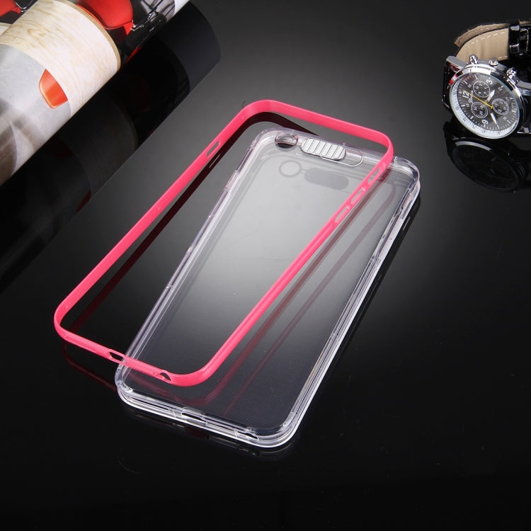 For iPhone 6 & 6s Slide Slice Design Removable Plastic Bumper Flame Transparent TPU Protective Case with Incoming Call LED Flash Blinking