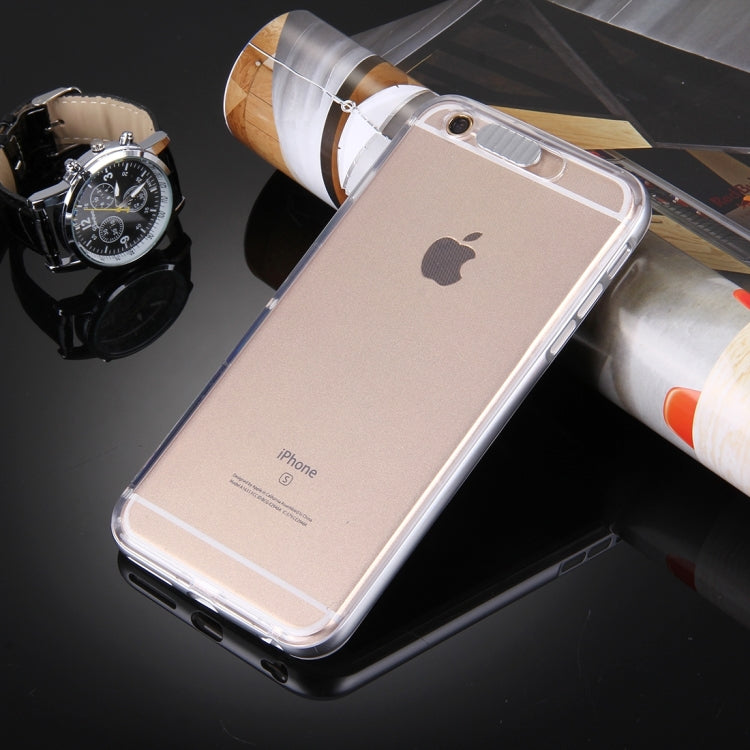 For iPhone 6 & 6s Slide Slice Design Removable Plastic Bumper Flame Transparent TPU Protective Case with Incoming Call LED Flash Blinking