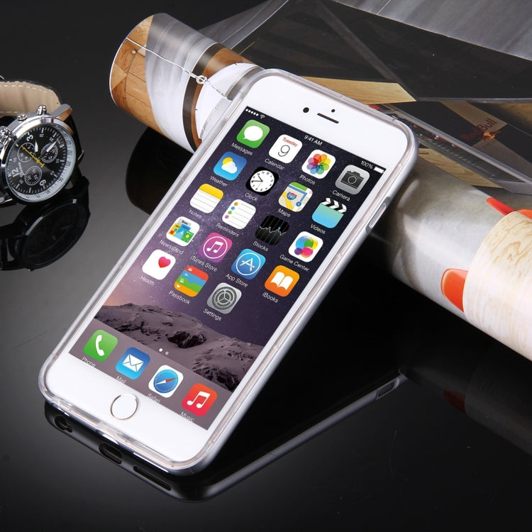 For iPhone 6 & 6s Slide Slice Design Removable Plastic Bumper Flame Transparent TPU Protective Case with Incoming Call LED Flash Blinking