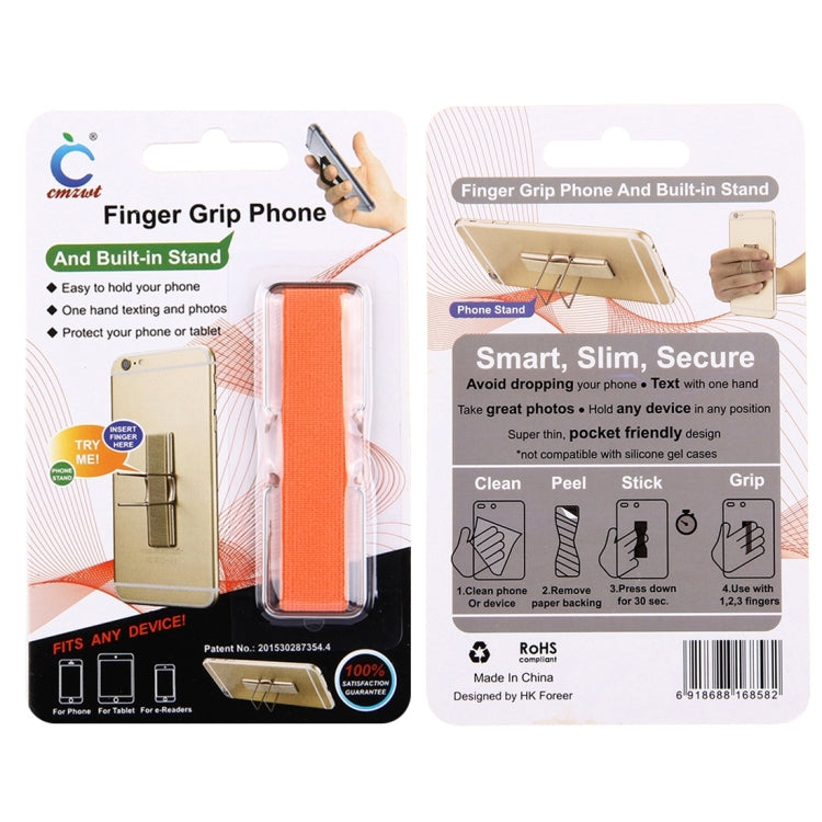 2 in 1 Adjustable Universal Mini Adhesive Holder Stand + Slim Finger Grip, Size: 7.3 x 2.2 x 0.3 cm
