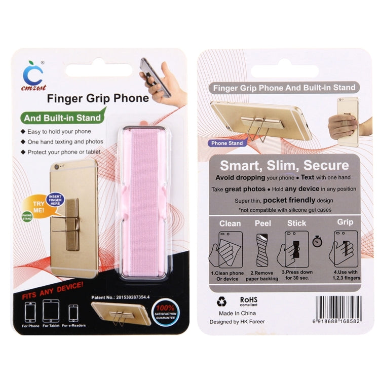 2 in 1 Adjustable Universal Mini Adhesive Holder Stand + Slim Finger Grip, Size: 7.3 x 2.2 x 0.3 cm