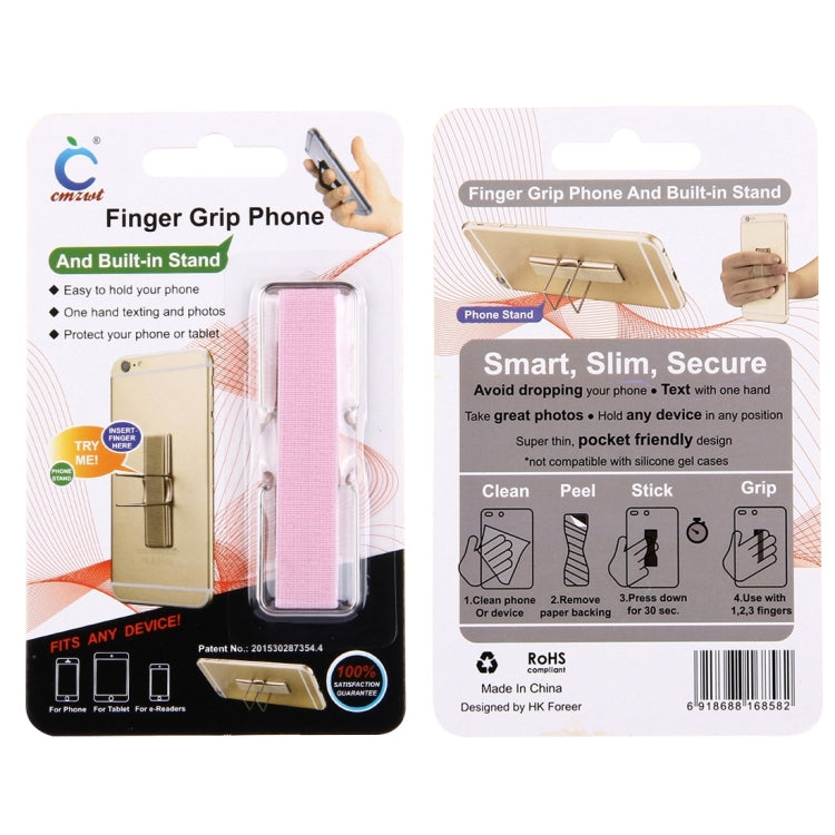 2 in 1 Adjustable Universal Mini Adhesive Holder Stand + Slim Finger Grip, Size: 7.3 x 2.2 x 0.3 cm