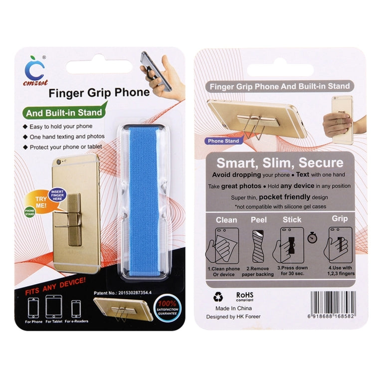 2 in 1 Adjustable Universal Mini Adhesive Holder Stand + Slim Finger Grip, Size: 7.3 x 2.2 x 0.3 cm