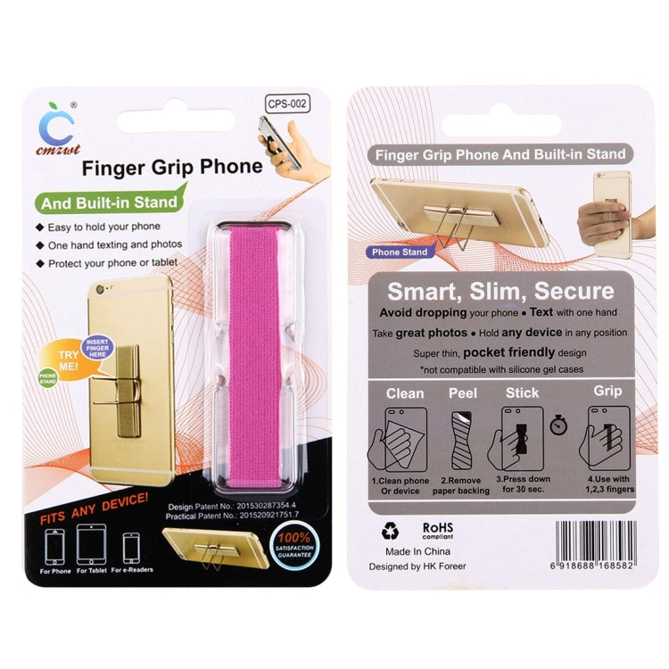 2 in 1 Adjustable Universal Mini Adhesive Holder Stand + Slim Finger Grip, Size: 7.3 x 2.2 x 0.3 cm