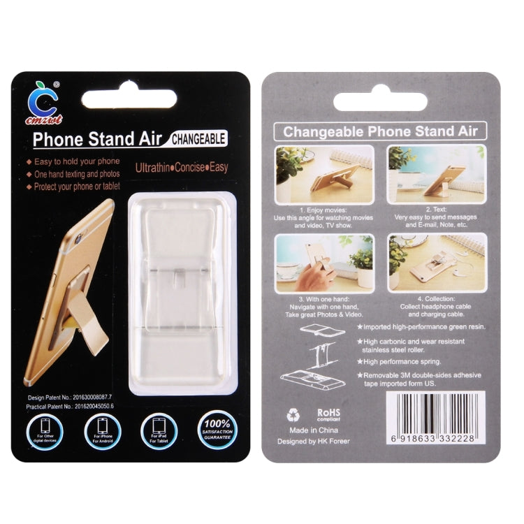 Concise Style Changeable Adjustable Universal Mini Adhesive Holder Stand, Size: 6.4 x 3.1 x 0.2 cm, For iPhone, Galaxy, Huawei, Xiaomi, LG, HTC and Tablets