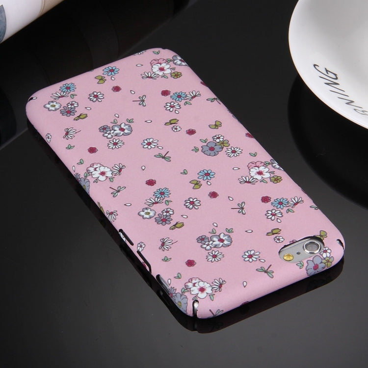 For iPhone 6 & 6s Water Decals Noctilucent Floral Pattern PC Protective Case
