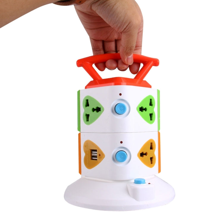 Vertical Type Multi Plug Universal 7 Outlets + 2 USB Ports Smart USB 250V AC Power Socket, AU Plug
