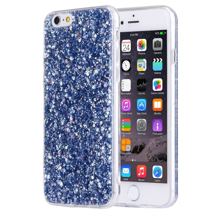 For iPhone 6 & 6s Flash Powder TPU Protective Case with Lanyard