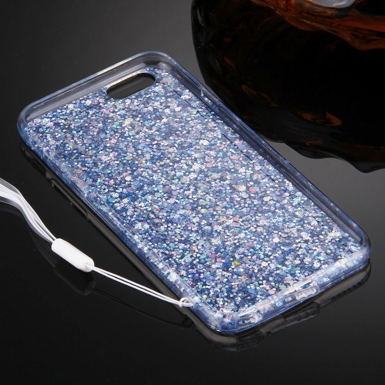For iPhone 6 & 6s Flash Powder TPU Protective Case with Lanyard