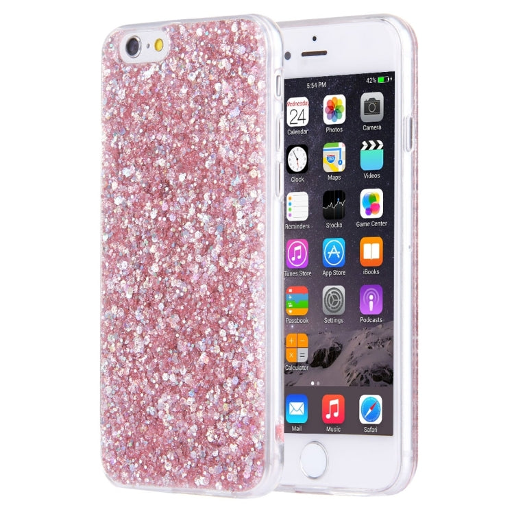For iPhone 6 & 6s Flash Powder TPU Protective Case with Lanyard