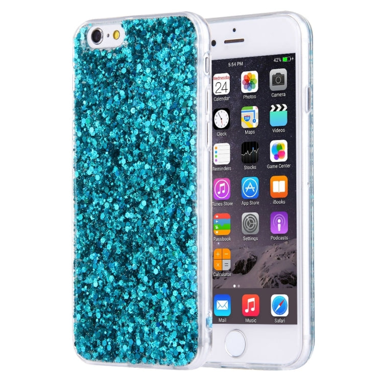 For iPhone 6 & 6s Flash Powder TPU Protective Case with Lanyard