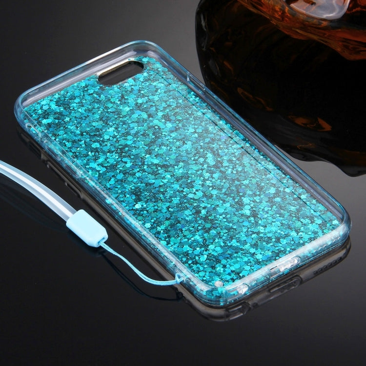 For iPhone 6 & 6s Flash Powder TPU Protective Case with Lanyard