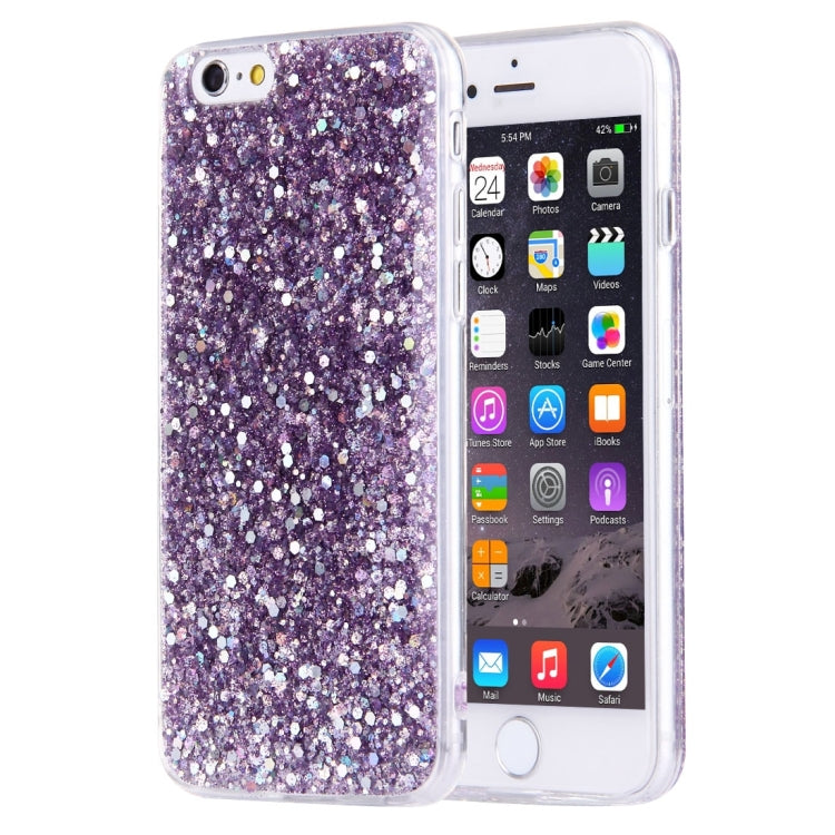For iPhone 6 & 6s Flash Powder TPU Protective Case with Lanyard