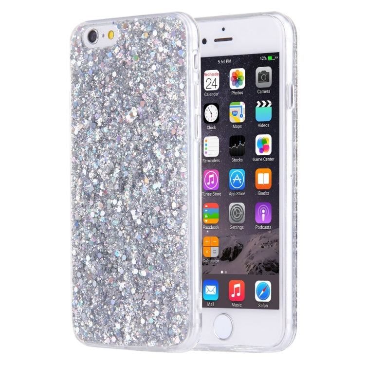 For iPhone 6 & 6s Flash Powder TPU Protective Case with Lanyard