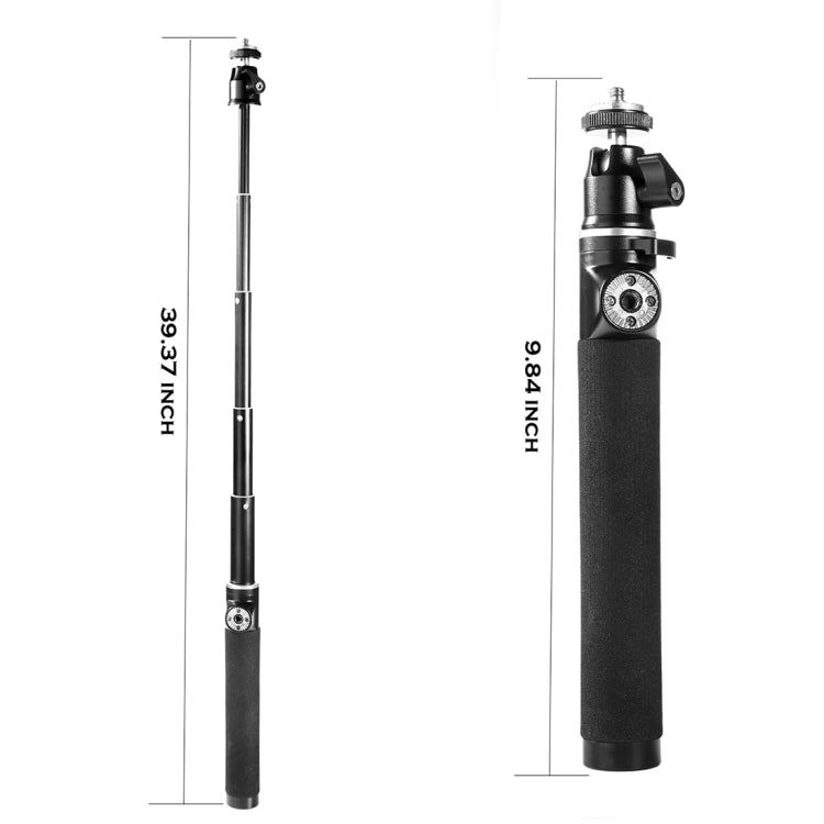 DM-1 Selfie Stick Monopod Extend Rod for DJI OSMO & Mobilephones, Max Length: 100cm