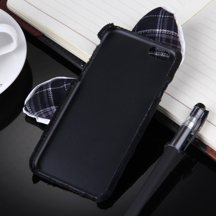 For iPhone 6 & 6s 3D Bowknot Decoration Plush Cloth PC Protective Case