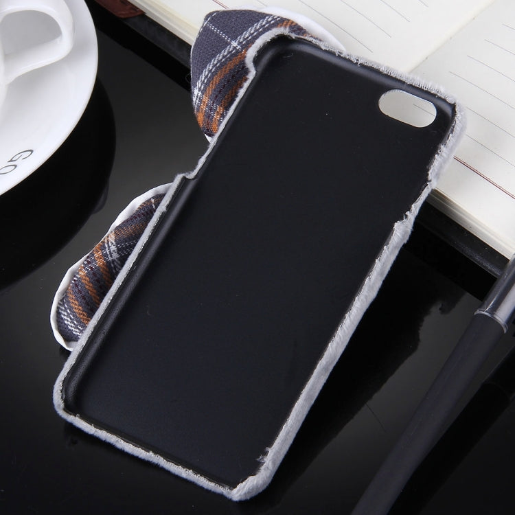 For iPhone 6 & 6s 3D Bowknot Decoration Plush Cloth PC Protective Case