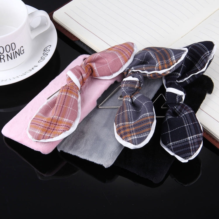 For iPhone 6 & 6s 3D Bowknot Decoration Plush Cloth PC Protective Case