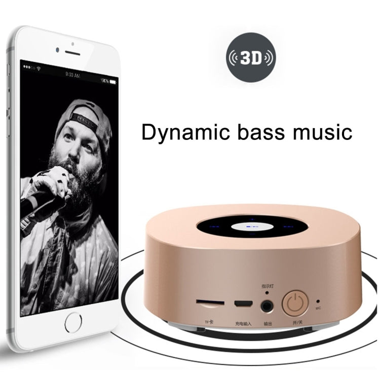 MP03 Multifunctional Wireless Bluetooth Speaker , with Mic & Touch Button, Support Hands-free Call & FM Radio & TF Card Music Play(Silver)