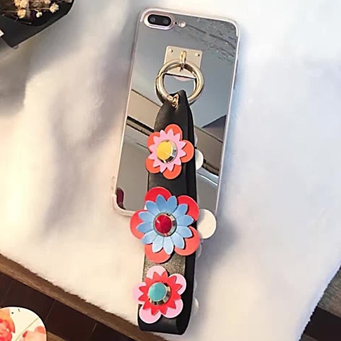 For iPhone 6 & 6s Electroplating Mirror Protective Back Cover Case with Lanyard(Silver)