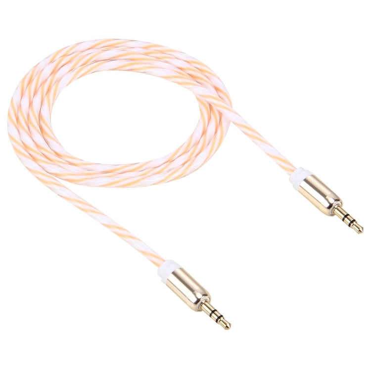 Double Color Metal Head 3.5mm Male to Male Plug Jack Stereo AUX Audio Cable for iPhone / iPad / Samsung / MP3 / MP4 / Laptop, Cable Length: 90cm