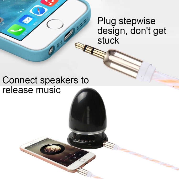 Double Color Metal Head 3.5mm Male to Male Plug Jack Stereo AUX Audio Cable for iPhone / iPad / Samsung / MP3 / MP4 / Laptop, Cable Length: 90cm