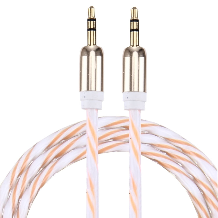 Double Color Metal Head 3.5mm Male to Male Plug Jack Stereo AUX Audio Cable for iPhone / iPad / Samsung / MP3 / MP4 / Laptop, Cable Length: 90cm