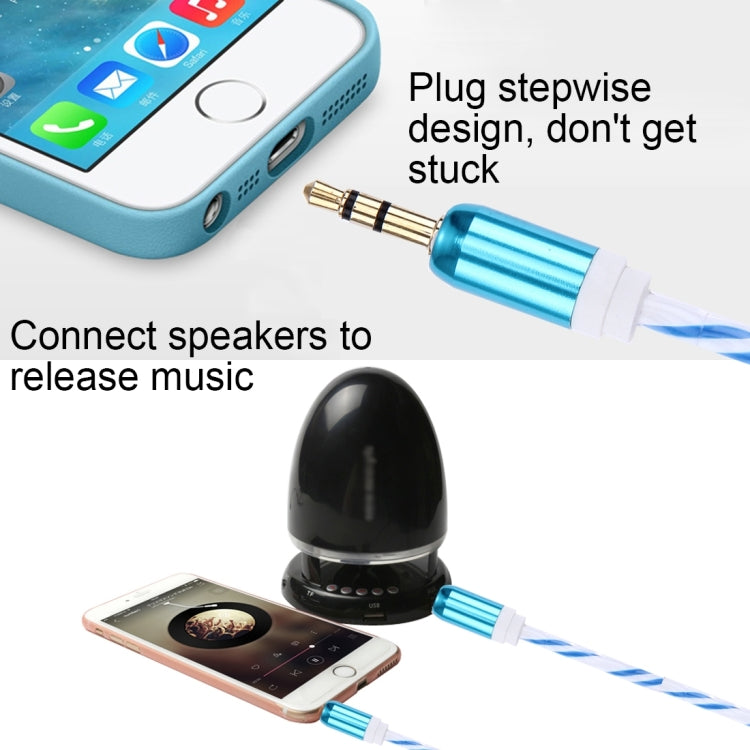 Double Color Metal Head 3.5mm Male to Male Plug Jack Stereo AUX Audio Cable for iPhone / iPad / Samsung / MP3 / MP4 / Laptop, Cable Length: 90cm