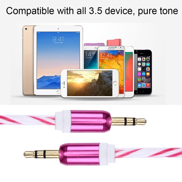 Double Color Metal Head 3.5mm Male to Male Plug Jack Stereo AUX Audio Cable for iPhone / iPad / Samsung / MP3 / MP4 / Laptop, Cable Length: 90cm
