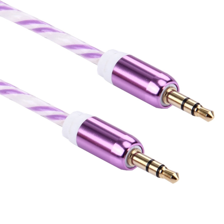 Double Color Metal Head 3.5mm Male to Male Plug Jack Stereo AUX Audio Cable for iPhone / iPad / Samsung / MP3 / MP4 / Laptop, Cable Length: 90cm