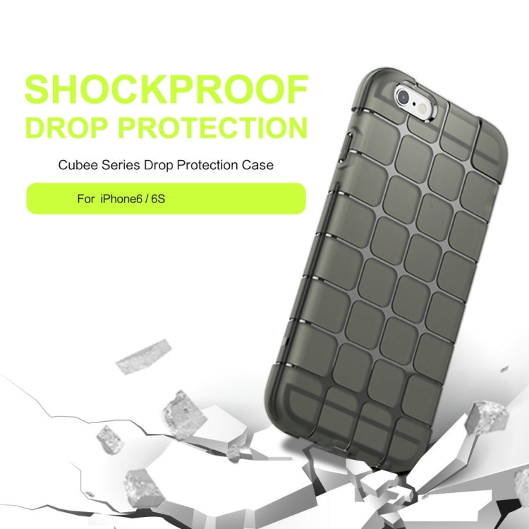 Rock for iPhone 6 & 6s Cubee Series Drop Protection Case Double Color Double Layer Soft TPU + TPE Shockproof Protective Back Case