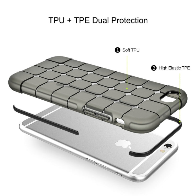 Rock for iPhone 6 & 6s Cubee Series Drop Protection Case Double Color Double Layer Soft TPU + TPE Shockproof Protective Back Case