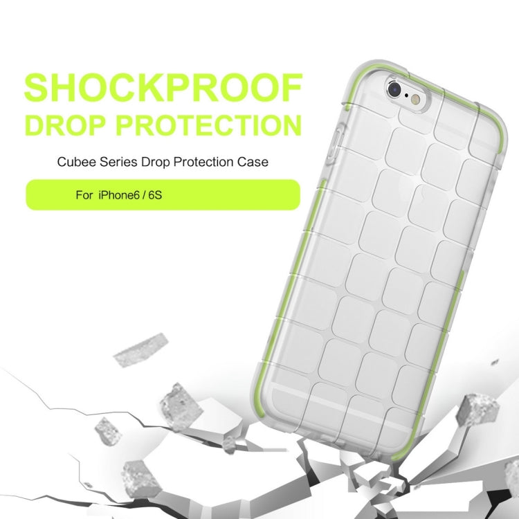 Rock for iPhone 6 & 6s Cubee Series Drop Protection Case Double Color Double Layer Soft TPU + TPE Shockproof Protective Back Case