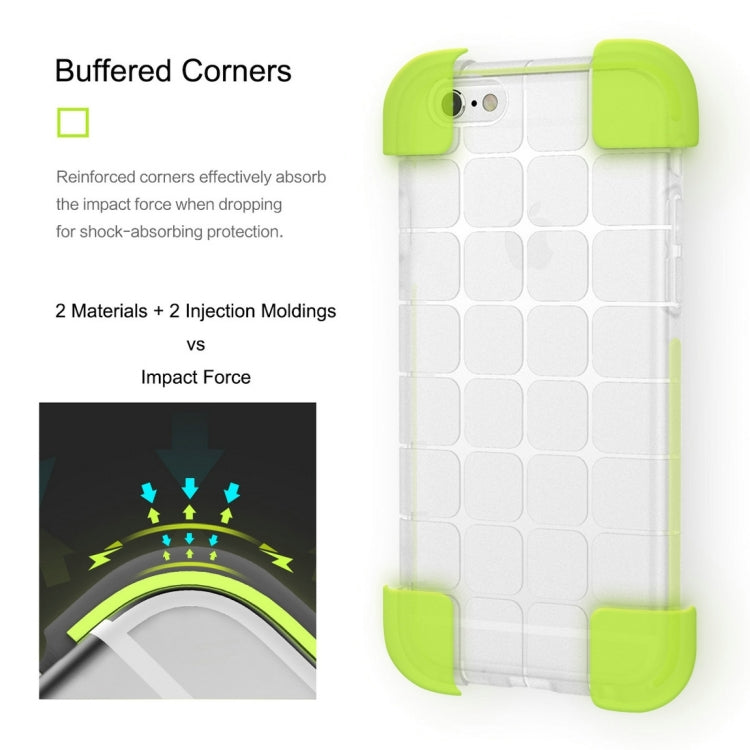Rock for iPhone 6 & 6s Cubee Series Drop Protection Case Double Color Double Layer Soft TPU + TPE Shockproof Protective Back Case