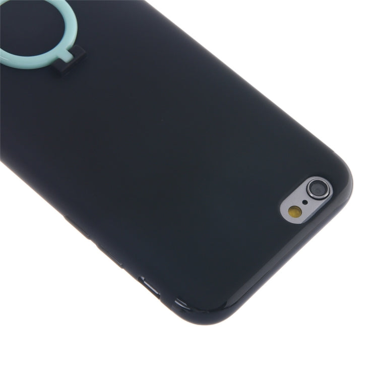 For iPhone 6 & 6s Ultra Thin Soft TPU Protective Back Cover Case with Ring Holder Stand