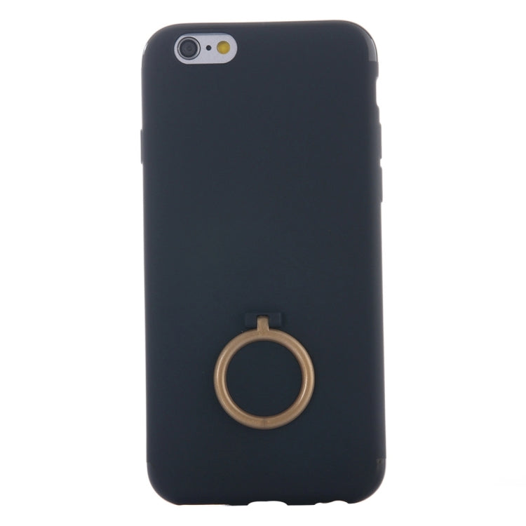 For iPhone 6 & 6s Ultra Thin Soft TPU Protective Back Cover Case with Ring Holder Stand