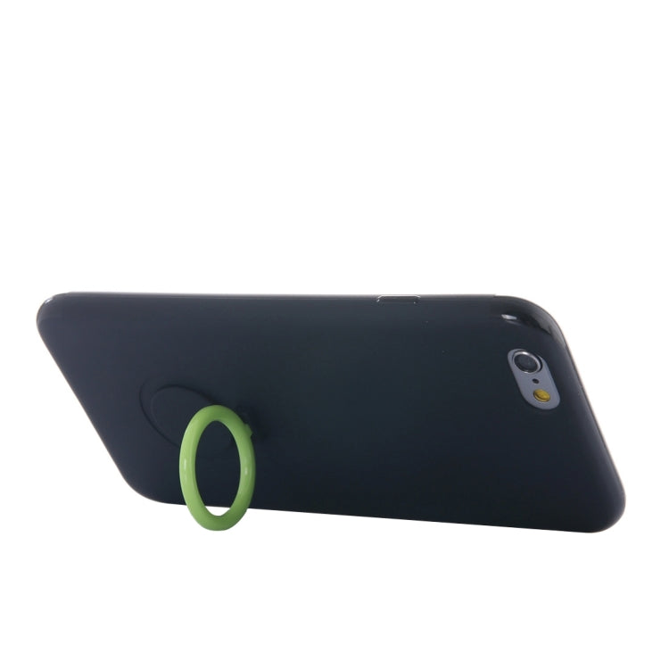 For iPhone 6 & 6s Ultra Thin Soft TPU Protective Back Cover Case with Ring Holder Stand