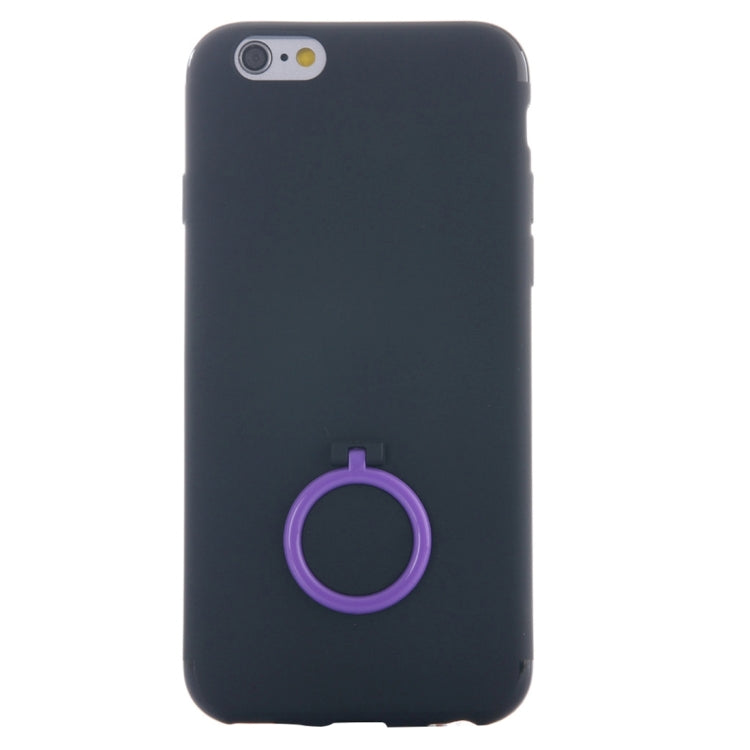 For iPhone 6 & 6s Ultra Thin Soft TPU Protective Back Cover Case with Ring Holder Stand