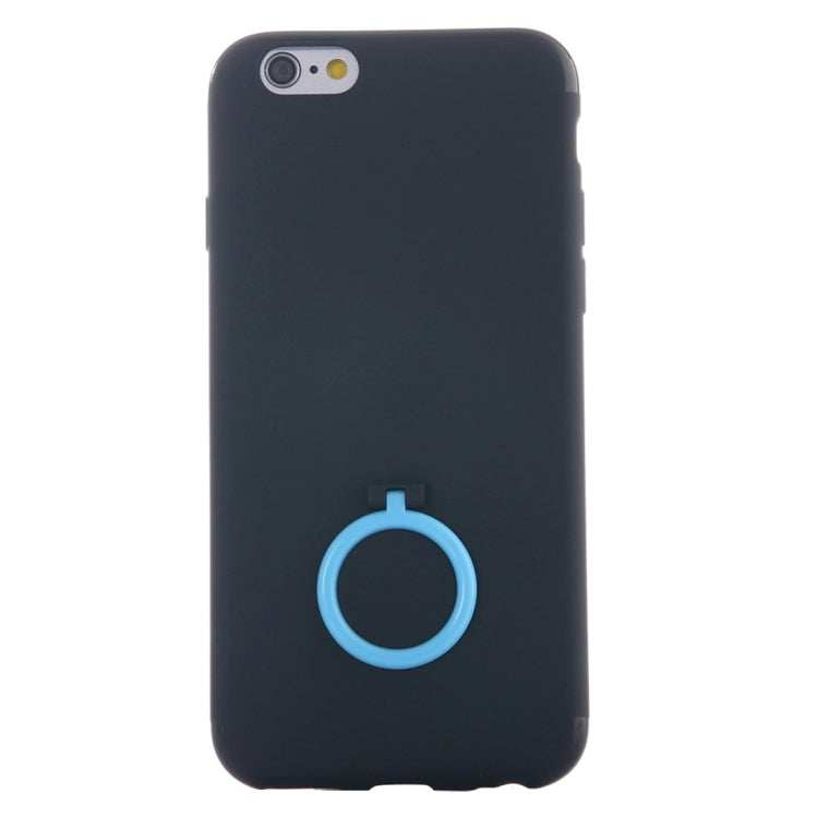 For iPhone 6 & 6s Ultra Thin Soft TPU Protective Back Cover Case with Ring Holder Stand