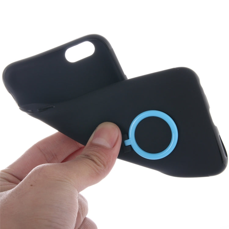 For iPhone 6 & 6s Ultra Thin Soft TPU Protective Back Cover Case with Ring Holder Stand