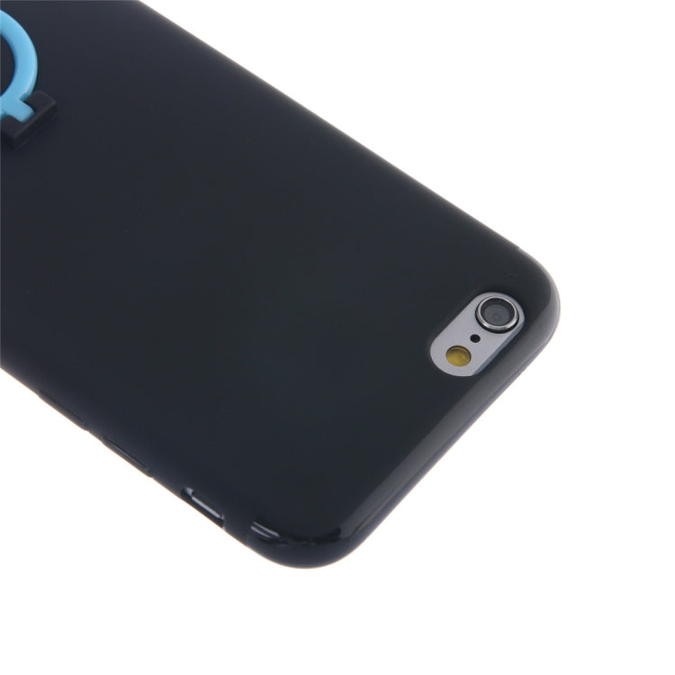 For iPhone 6 & 6s Ultra Thin Soft TPU Protective Back Cover Case with Ring Holder Stand