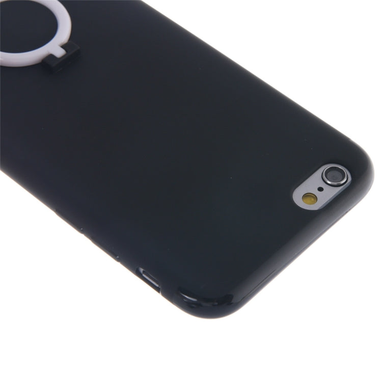 For iPhone 6 & 6s Ultra Thin Soft TPU Protective Back Cover Case with Ring Holder Stand