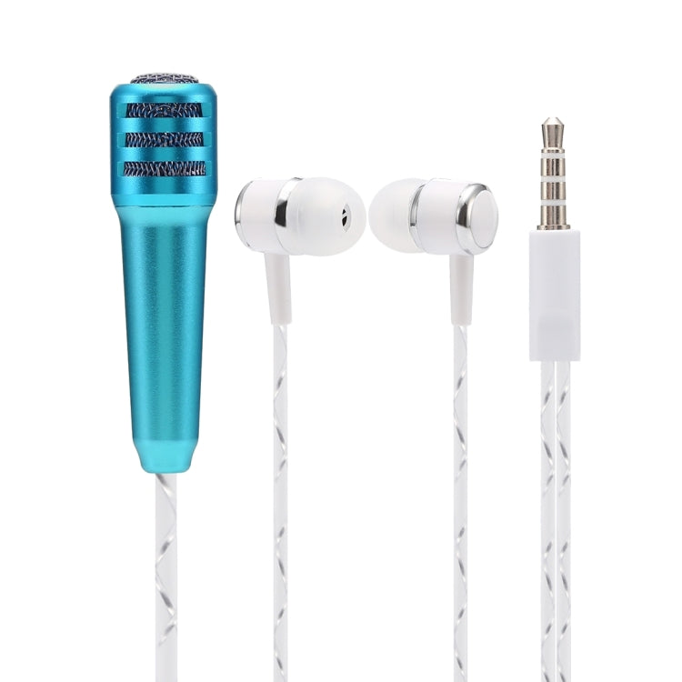 2 in 1 Mini Home KTV Handheld Microphone + 1.2M Stereo Earphone, For iPhone, Samsung, Huawei, Xiaomi, HTC and Other Smartphones, Tablet or Other Audio Device with 3.5mm Earphone Port