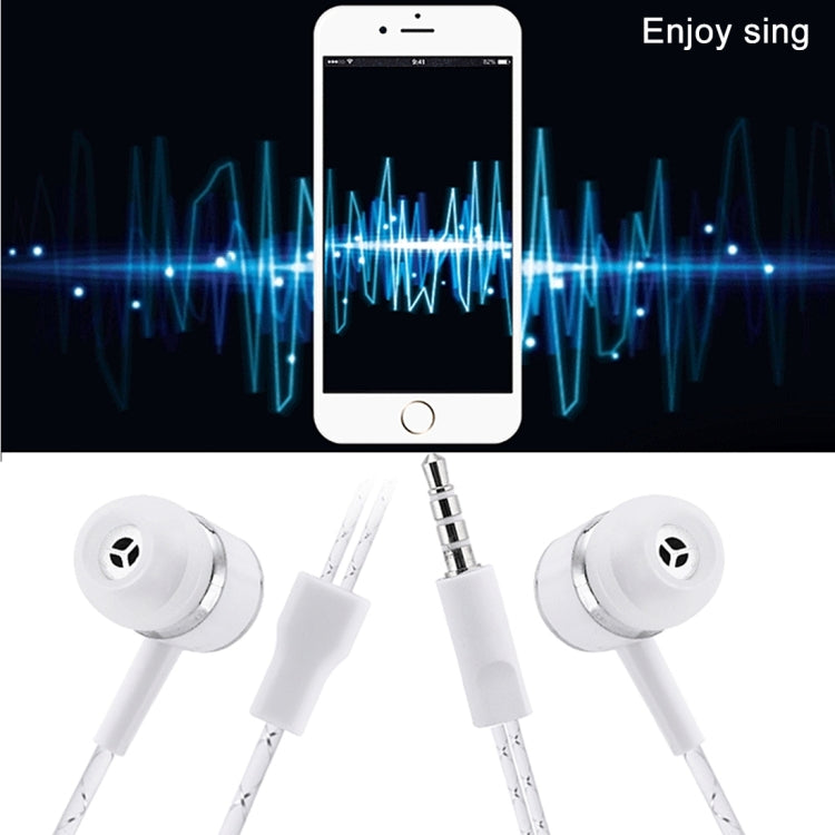 2 in 1 Mini Home KTV Handheld Microphone + 1.2M Stereo Earphone, For iPhone, Samsung, Huawei, Xiaomi, HTC and Other Smartphones, Tablet or Other Audio Device with 3.5mm Earphone Port
