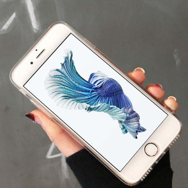 For iPhone 6 & 6s Electroplating Mirror TPU Protective Back Cover Case with Hand Chain (Black)