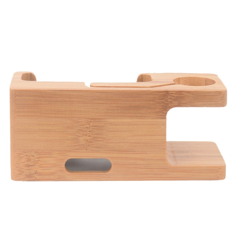 2 in 1 Bamboo Wooden Charger Holder for Apple Watch 38mm & 42mm / iPhone 6 Plus / iPhone 6