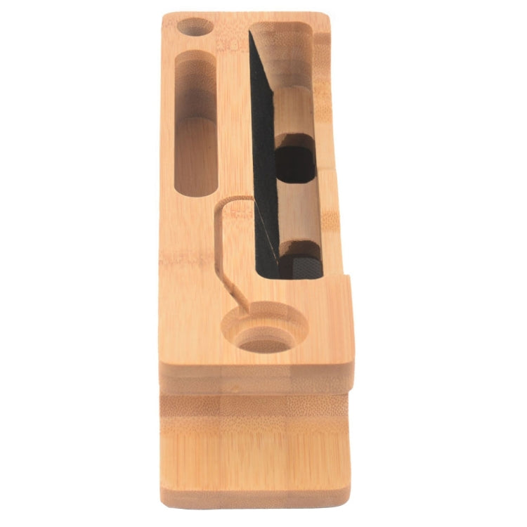 Rectangle Style 3 in 1 Bamboo Wooden Charger Holder for Apple Watch 38mm & 42mm / iPhone 6 Plus / iPhone 6