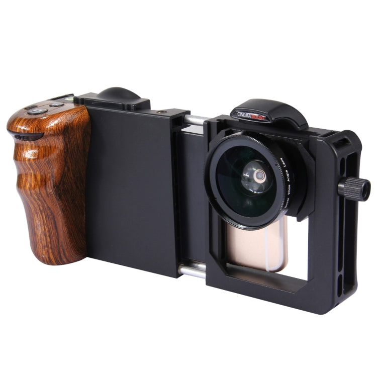 Cinema Mount 2 Professional Smartphone Stabilizer Rig Mount with Grip & 0.45X Super Wide Angle Macro Lens, For iPhone 8 & 7, iPhone 6 & 6s, 6 Plus & 6s Plus, and other Smartphones Screen Less Than 6.0 inch