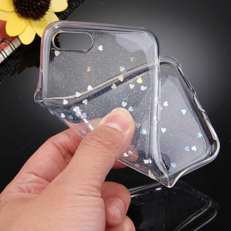 For iPhone 6 & 6s Glitter Powder Transparent Soft TPU Protective Back Cover Case
