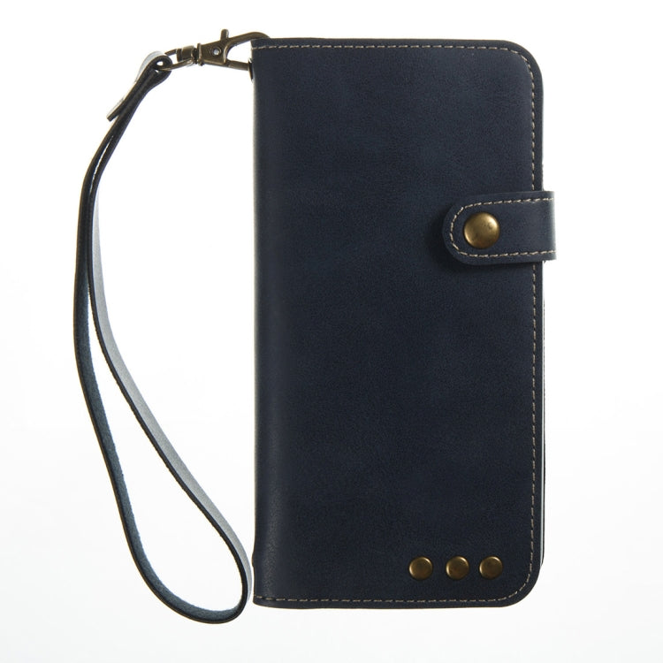 For iPhone 6 & 6s Retro Crazy Horse Texture Horizontal Flip PU Leather Case with Card Slots & Wallet & Hand Strap